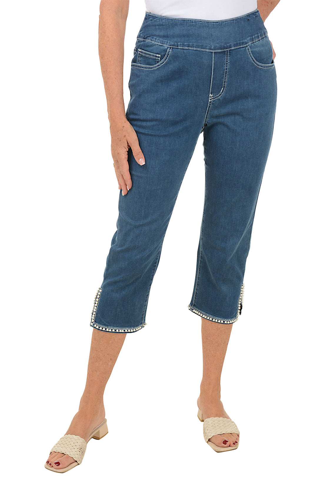 Pearl hem shops jeans