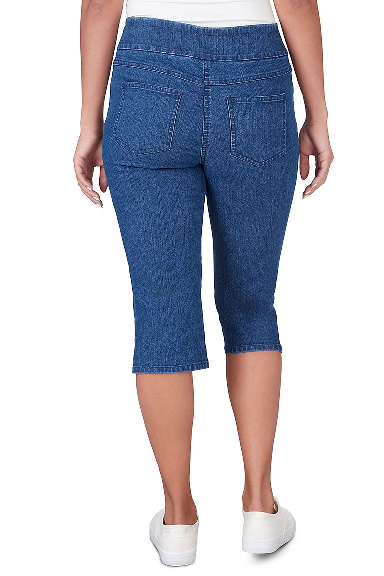 Pull-On Stretch Denim Clamdigger Pant