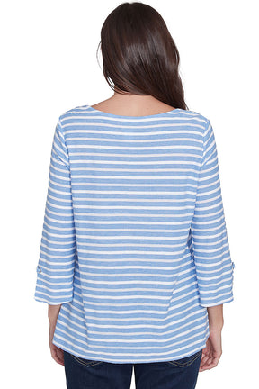 Resort Ready Striped Square Neck Top