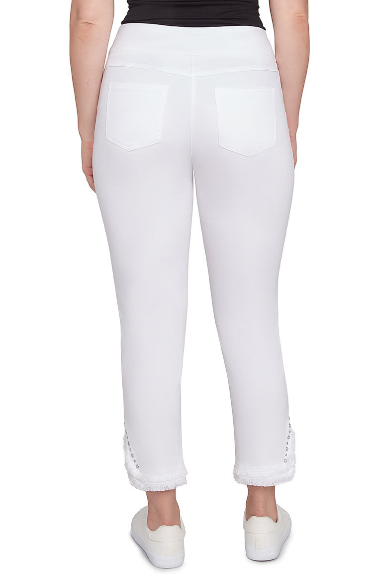 White Monochrome Moment Denim Ankle Pant