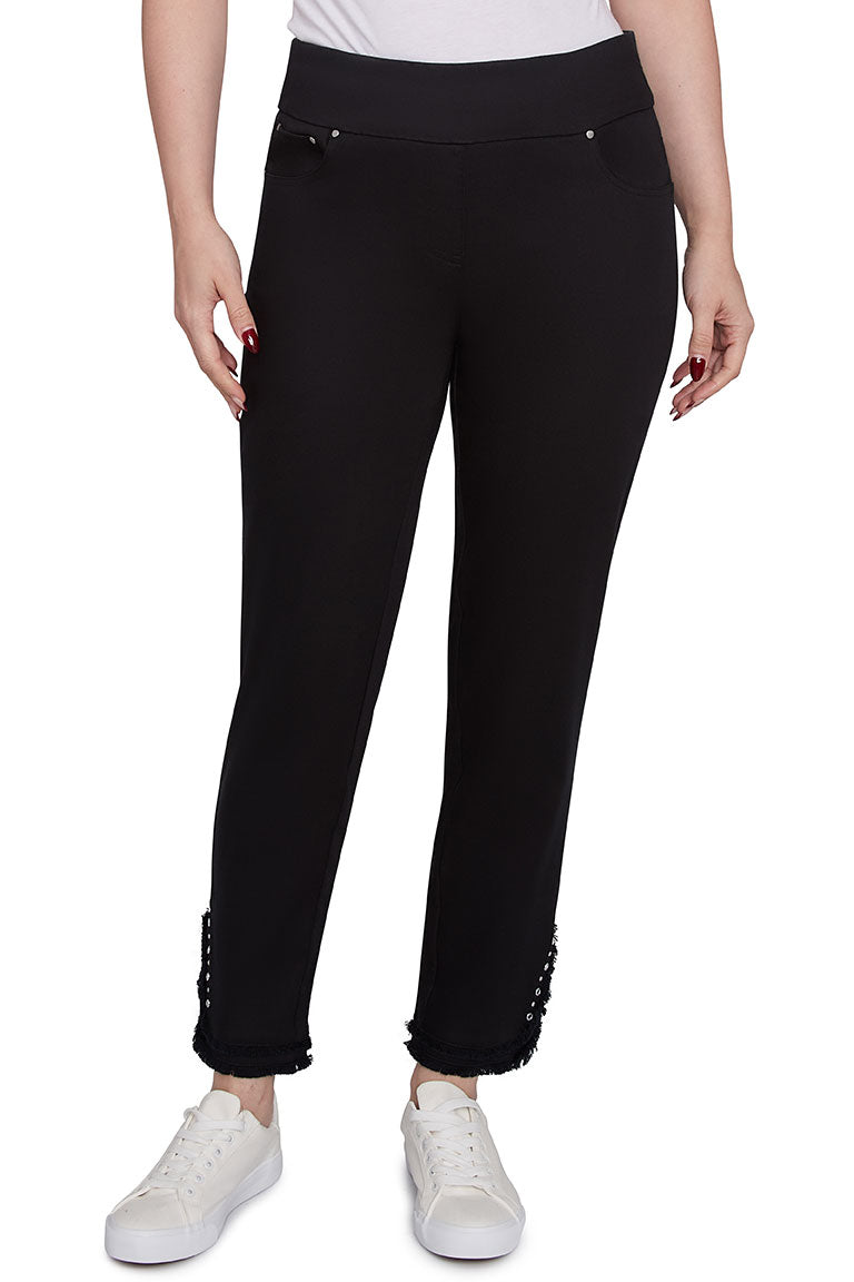 Petite Black Monochrome Moment Denim Ankle Pant