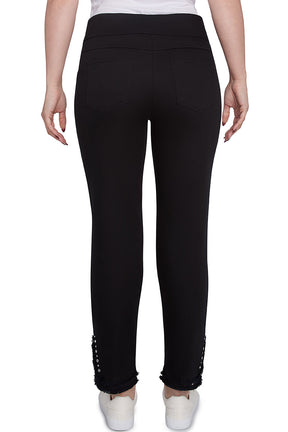 Petite Black Monochrome Moment Denim Ankle Pant