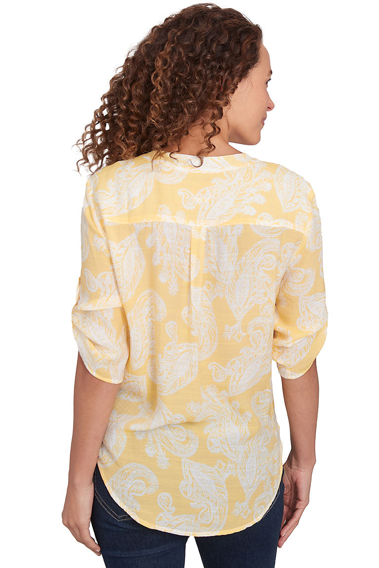 Monochrome Moment Lemon Paisley Shirt