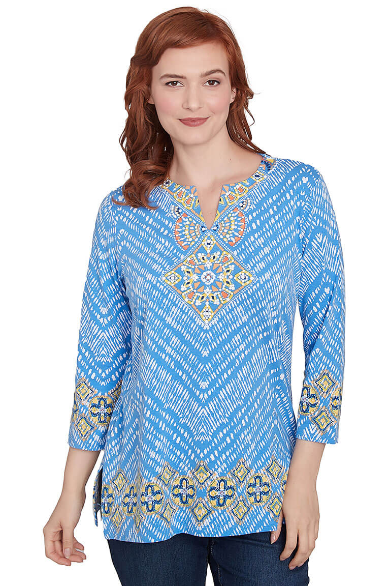 Bella Vista Beaded Medallion Top