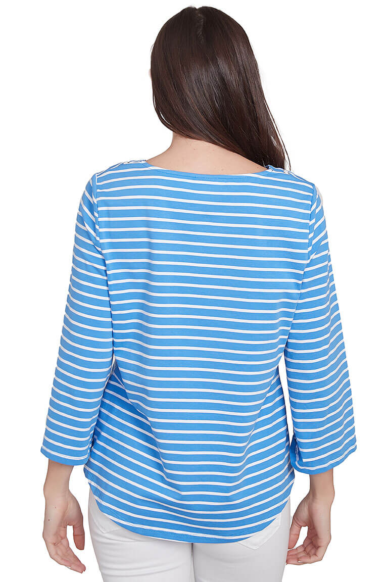 Bella Vista Striped Square Neck Top