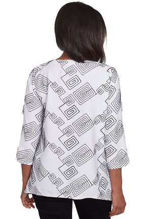 Wild At Heart Geometric Necklace Blouse