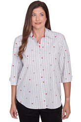 Wild At Heart Embroidered Pinstripe Shirt