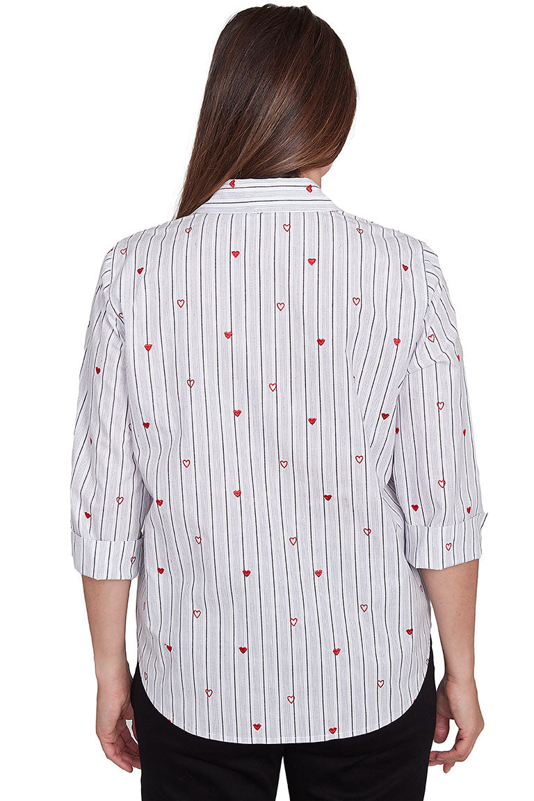 Wild At Heart Embroidered Pinstripe Shirt