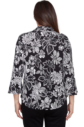 Petite Wild At Heart Floral Puff Print Shirt