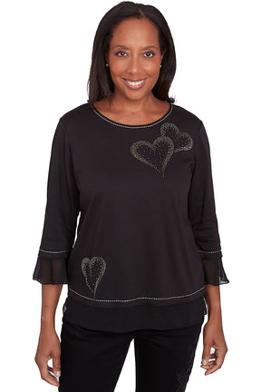 Wild At Heart Chiffon Trimmed Top