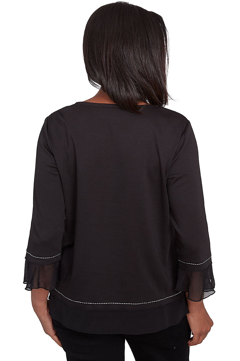 Wild At Heart Chiffon Trimmed Top