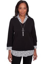 Wild At Heart Collared Necklace Sweater