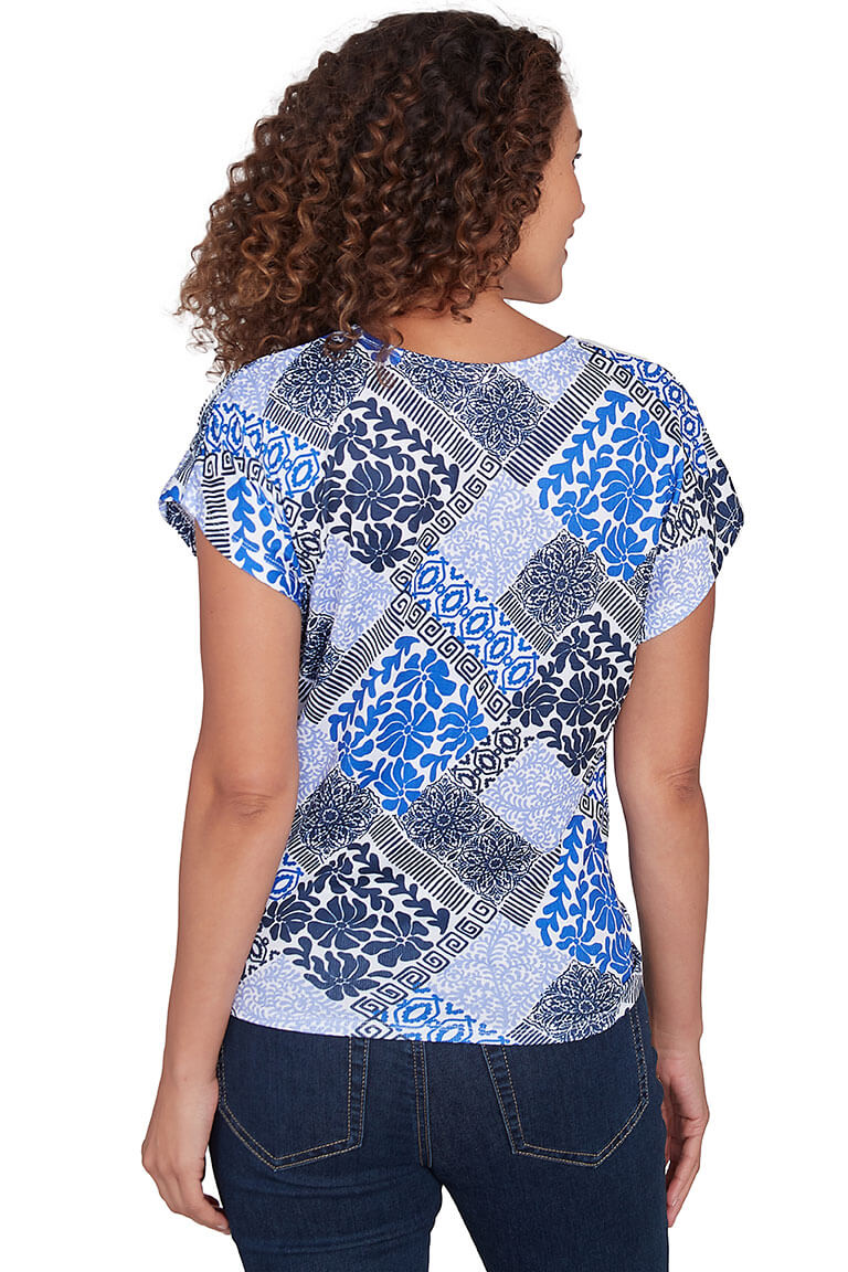 Making Waves Tie-Front Crinkle Top