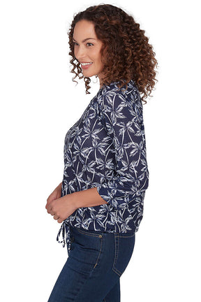 Making Waves Palm Trees Grommet Top