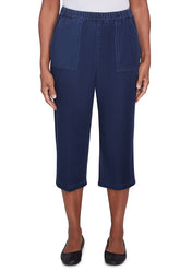 Free Spirit Denim Knit Capri Pant