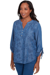 Free Spirit Chambray Blouse