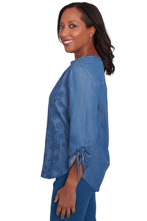 Free Spirit Chambray Blouse