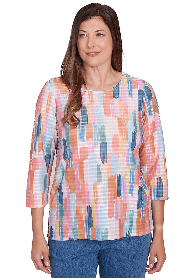 Petite Free Spirit Brushstrokes Top