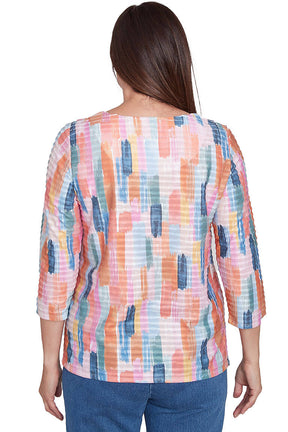 Petite Free Spirit Brushstrokes Top