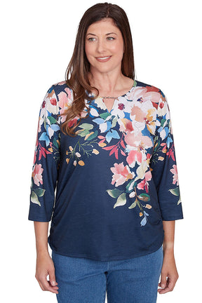 Free Spirit Floral Ruched Top