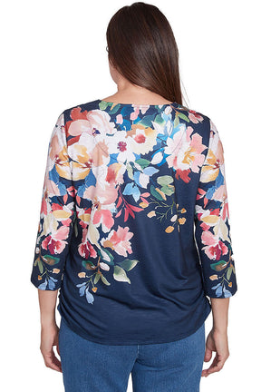 Free Spirit Floral Ruched Top