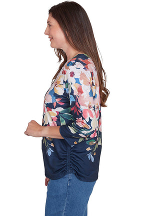 Free Spirit Floral Ruched Top