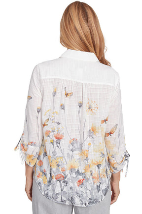 Petite Dress Code Marigold Garden Shirt