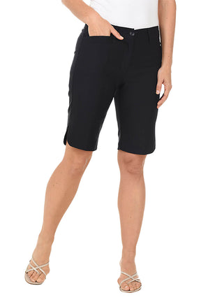 Button-Front Bermuda Short