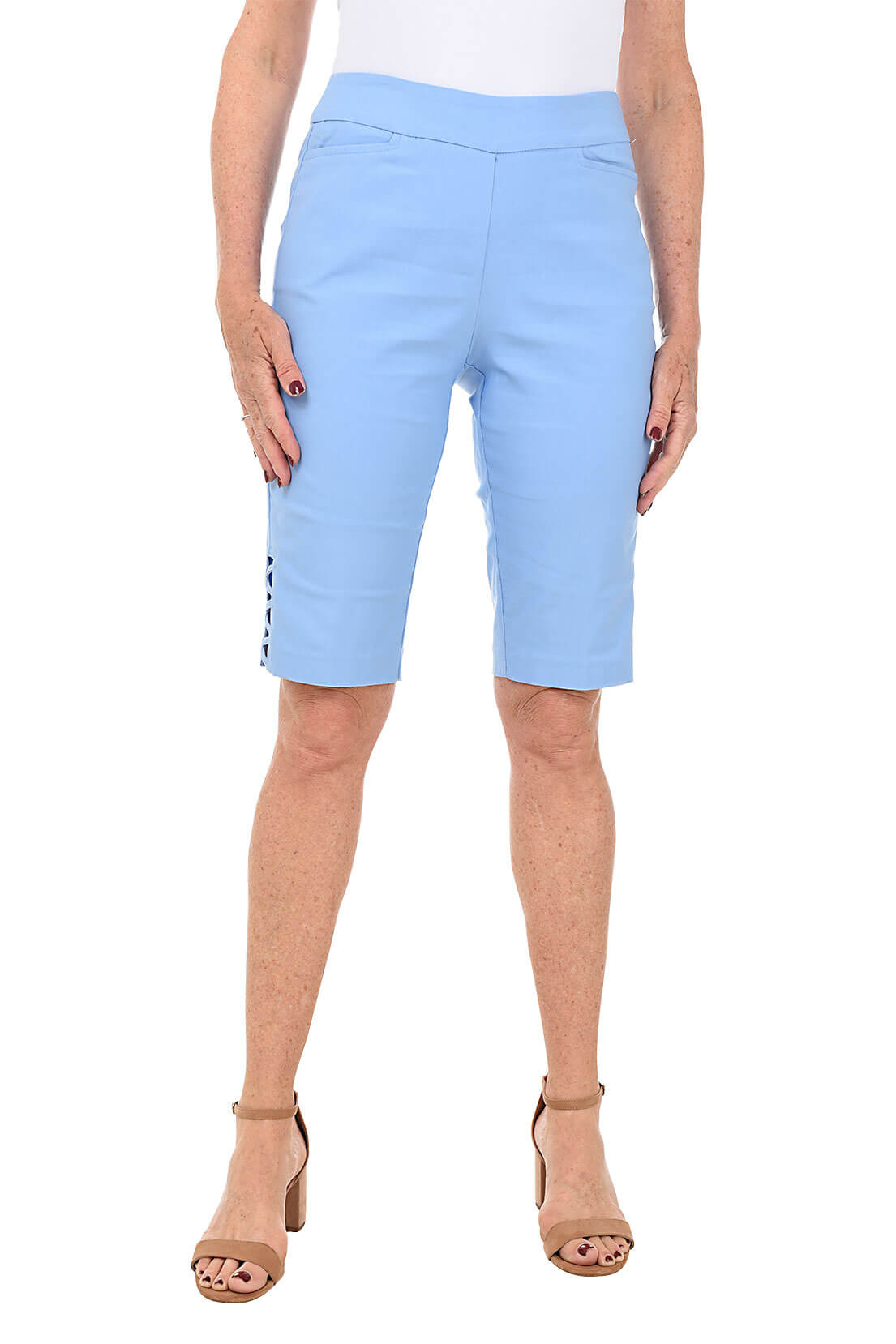 Pull-On Lattice Bermuda Short