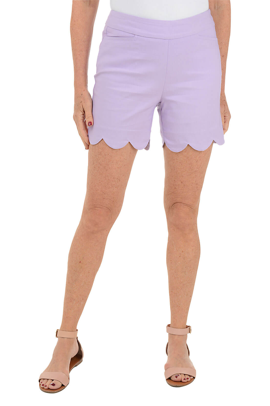 Pull-On Stretch Scallop Short