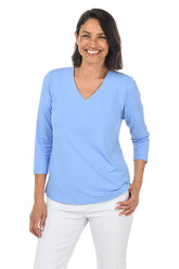 Silky V-Neck Solid Tee