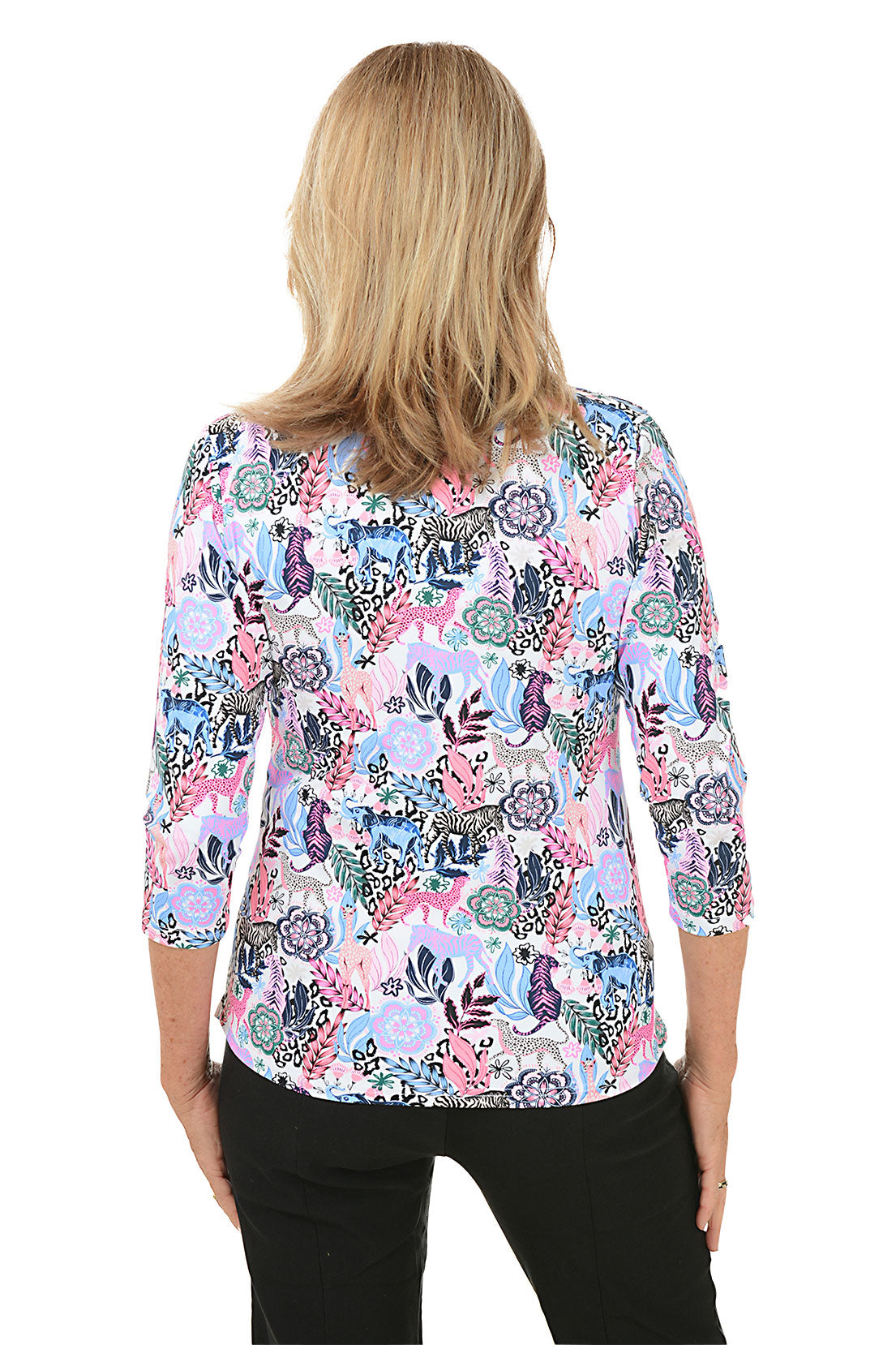 Floral Safari UPF50+ V-Neck Top