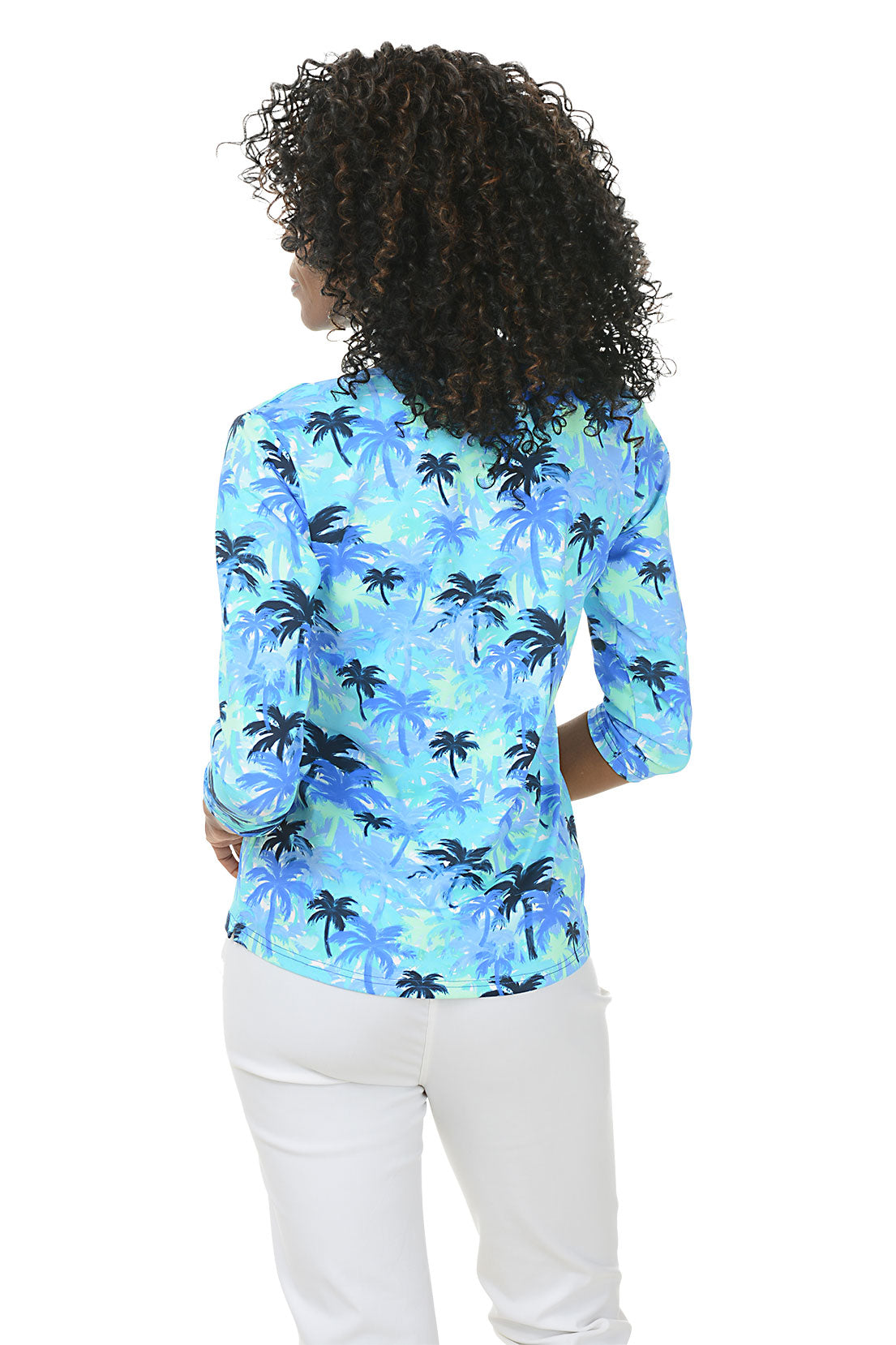 Palm Grove Classic UPF50+ V-Neck Top