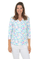 Tulip Bouquet UPF50+ V-Neck Top