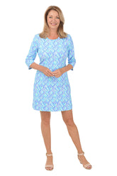 Blue Snake Hearts UPF50+ Travel Dress