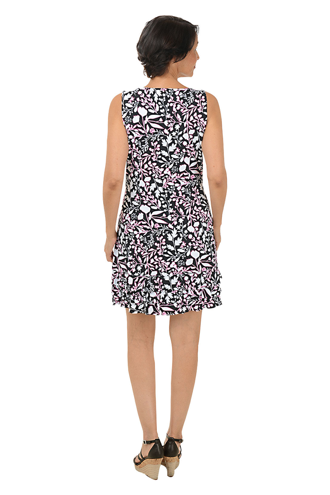 Floral Stencil UPF50+ Ruffle Dress