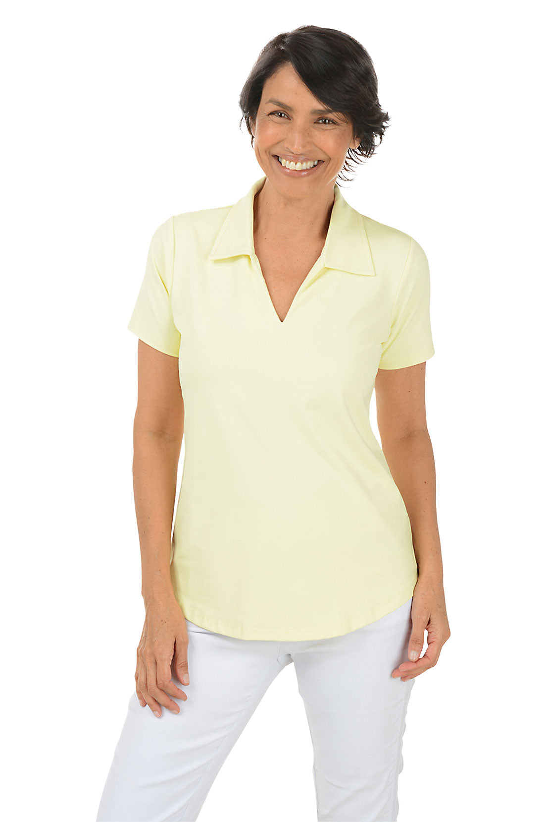 Solid UPF50+ Short Sleeve Polo Top