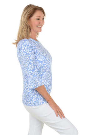 Filly Michelle Ruffled Bell Sleeve Top