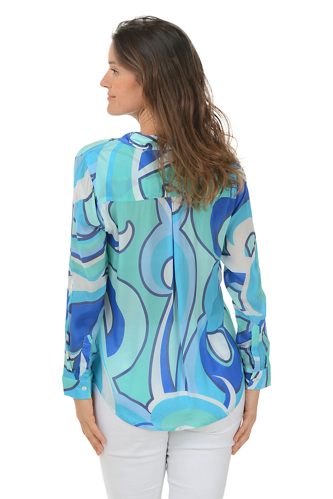 Cresting Waves Button-Front Shirt