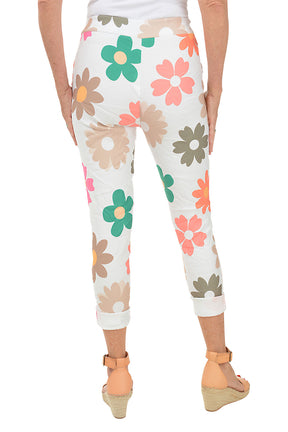 White Daisy Jogger Pant