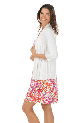 Solid Color Draped Open Front Shrug