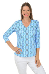 Dot Your Eyes UPF50+ V-Neck Top