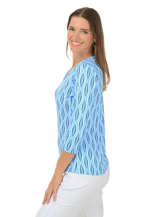 Dot Your Eyes UPF50+ V-Neck Top