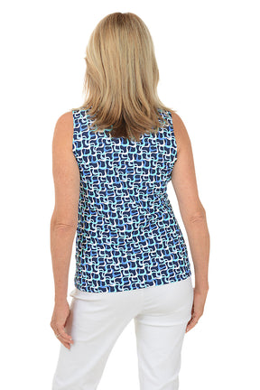 Blue Waves UPF50+ Sleeveless Zip Top