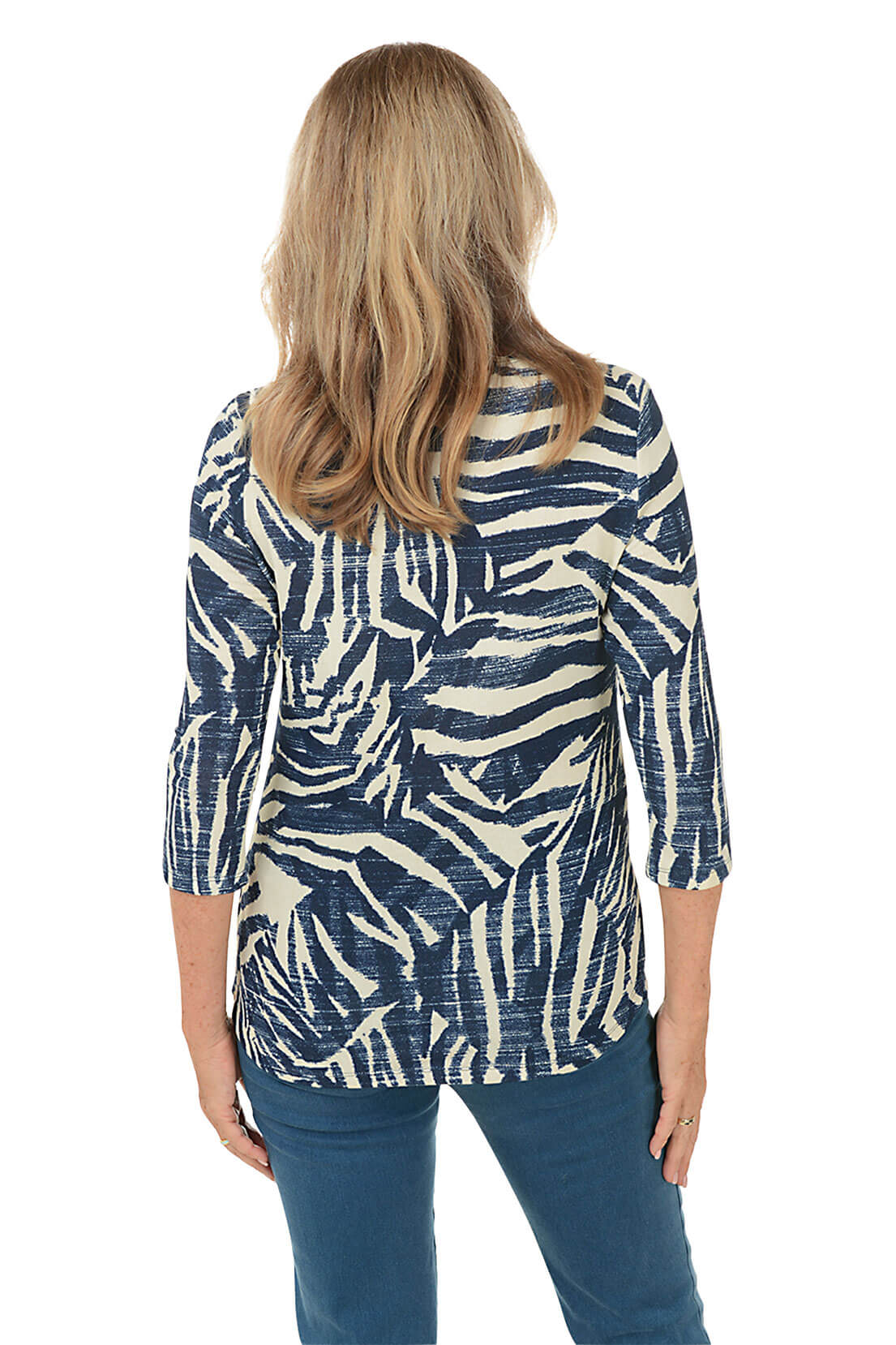 Sketched Animal Curved Hem Top