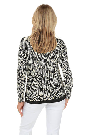 Petite Stones Throw Long Sleeve Knit Top