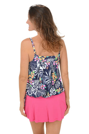 Indigo Jungle Blouson Tankini Top