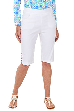 Pull-On Lattice Bermuda Short