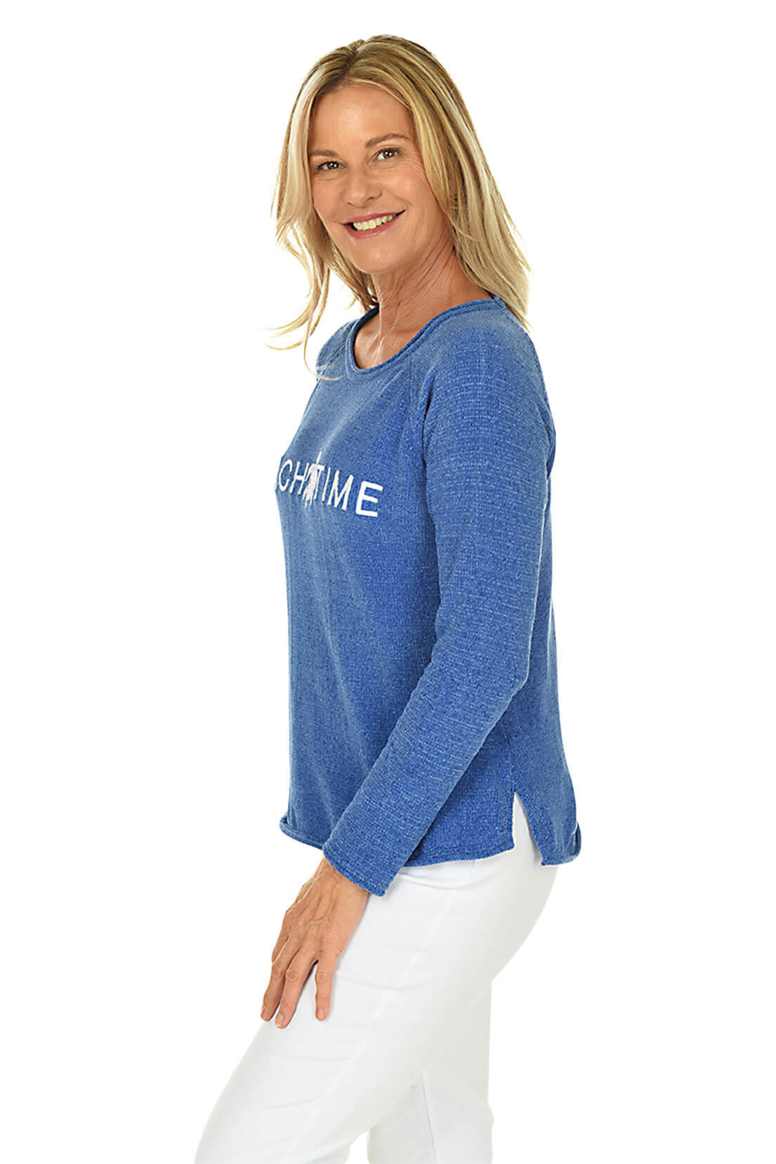 Beach Time Embroidered Chenille Sweater