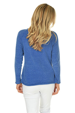 Beach Time Embroidered Chenille Sweater